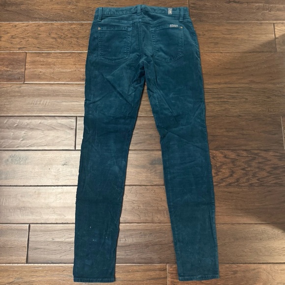7 For All Mankind Teal Skinny Corduroy Jeans - Women’s 27 - Picture 3 of 9